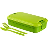 Curver - Bento hermético Hermético para Alimentos Lunch &amp- Go 1-4L. - Con Cubiertos - 2 Compartimentos + Separador…
